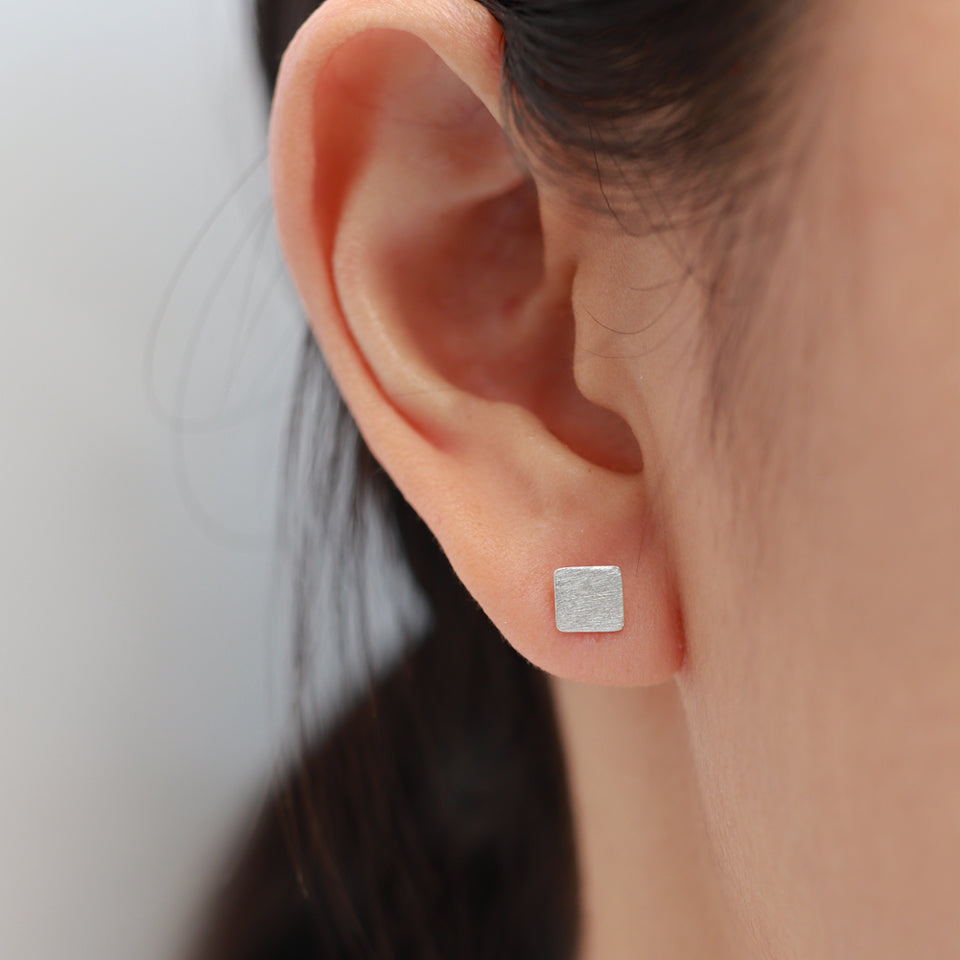 SQUARE Handmade Silver Earrings