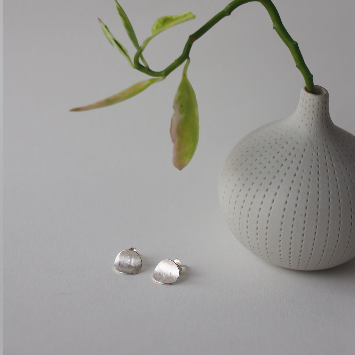 LOTUS LEAF Handmade Silver Earrings