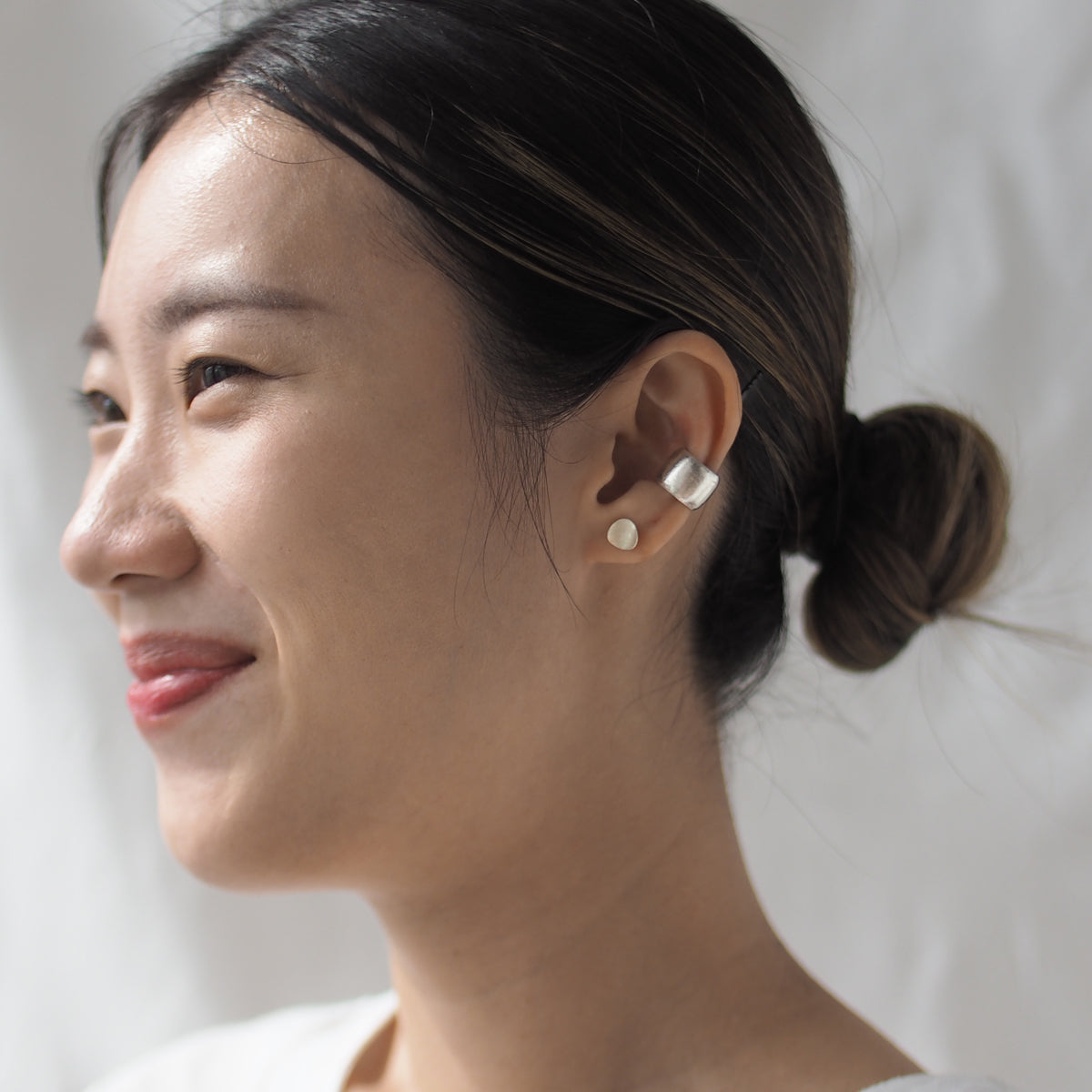 OLIVE (L) Handmade Silver Ear Cuff