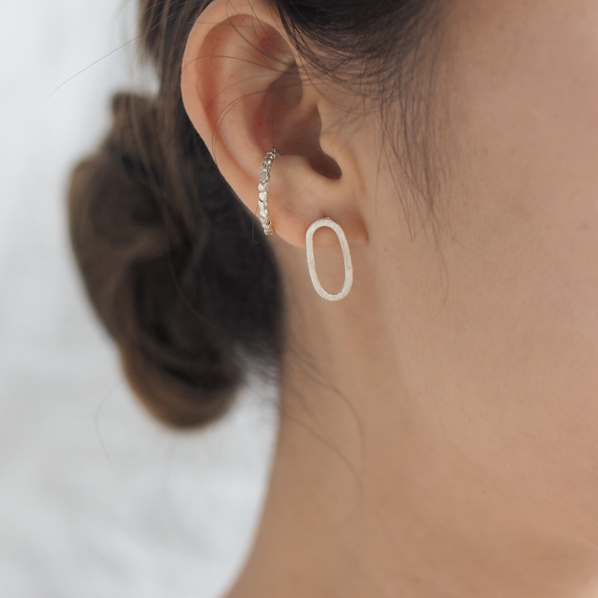 OVAL Handmade Silver Earrings