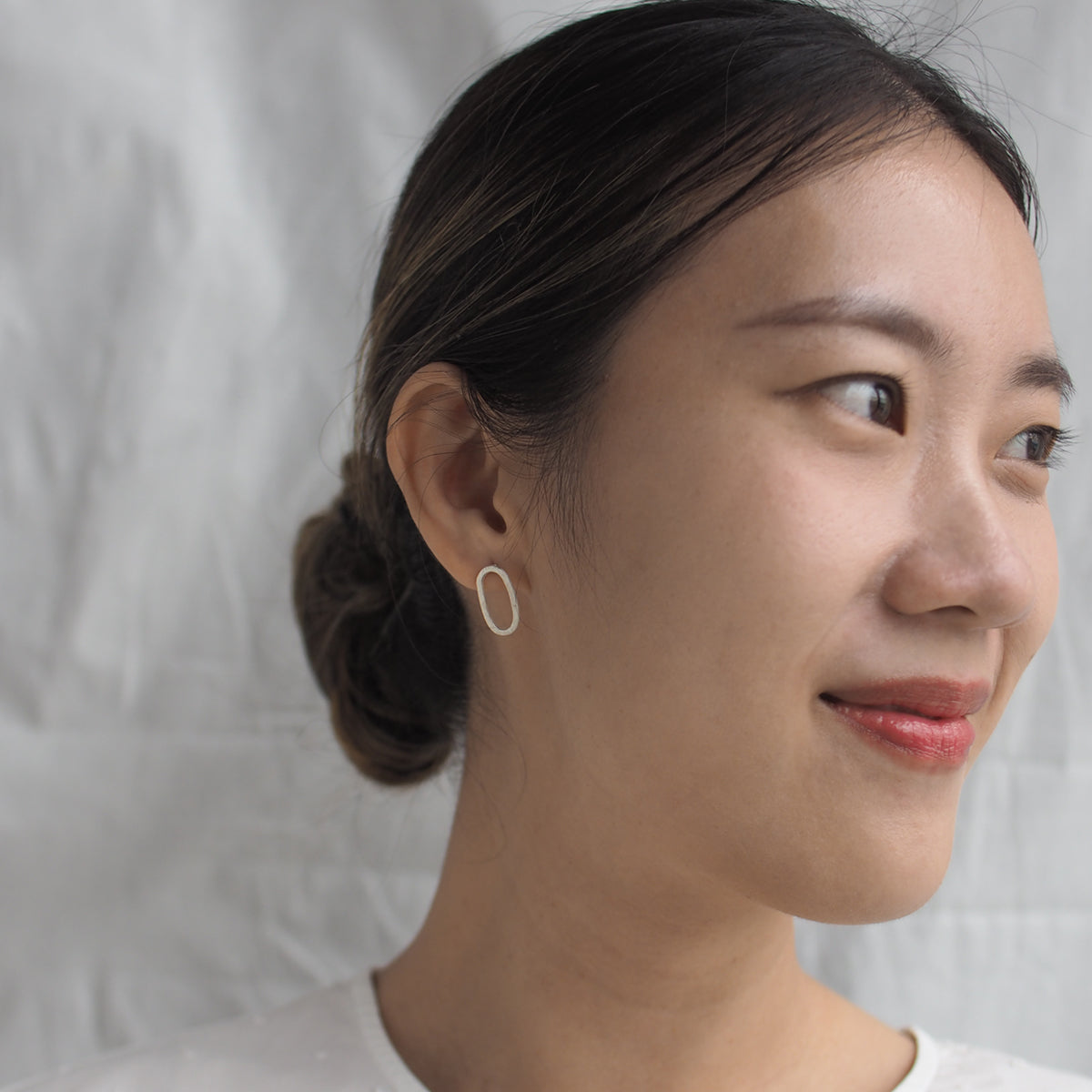 OVAL Handmade Silver Earrings