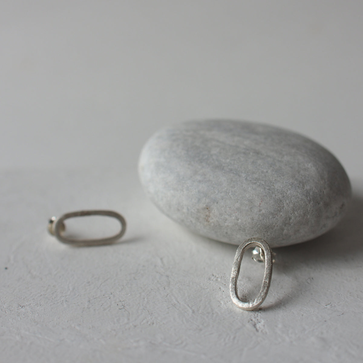 OVAL Handmade Silver Earrings