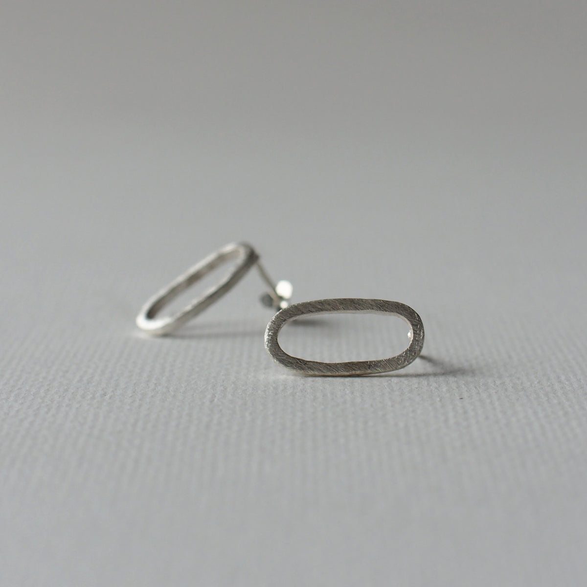 OVAL Handmade Silver Earrings
