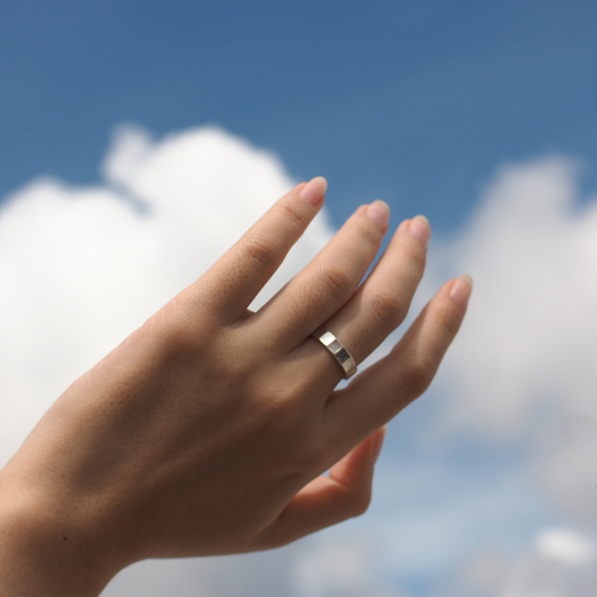 SHINY LAKE Handmade Silver Ring