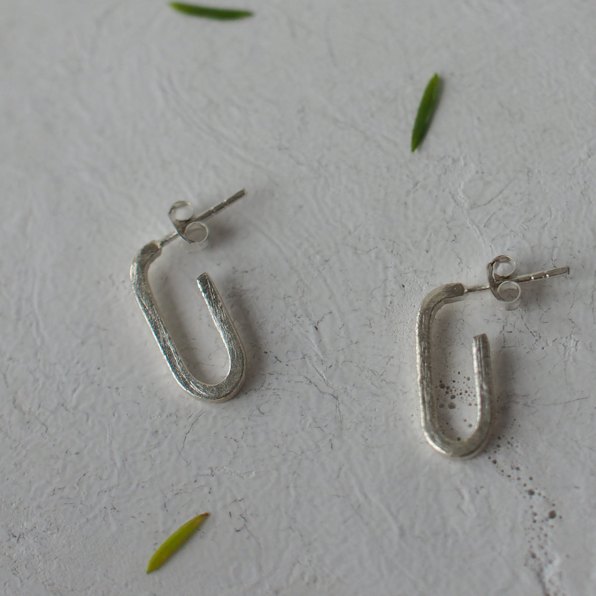 U Handmade Silver Earrings