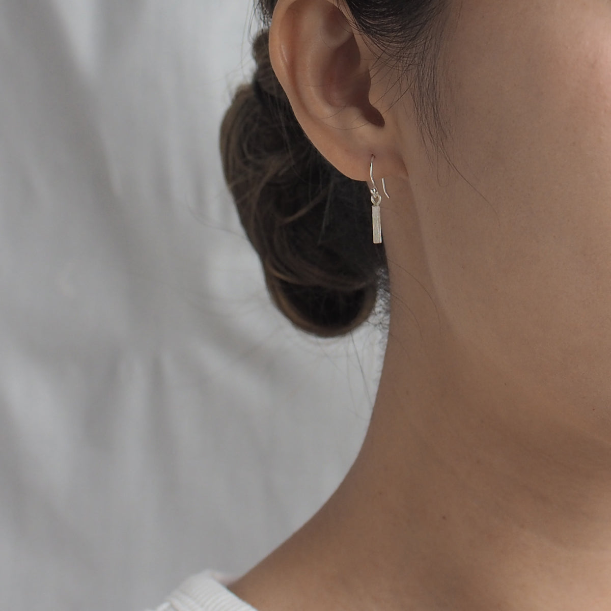 BAR Handmade Silver Hook Earrings