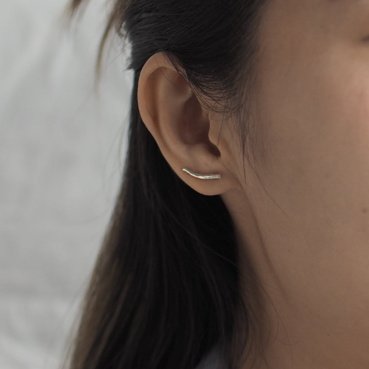 CORAL Handmade Silver Climber Earrings