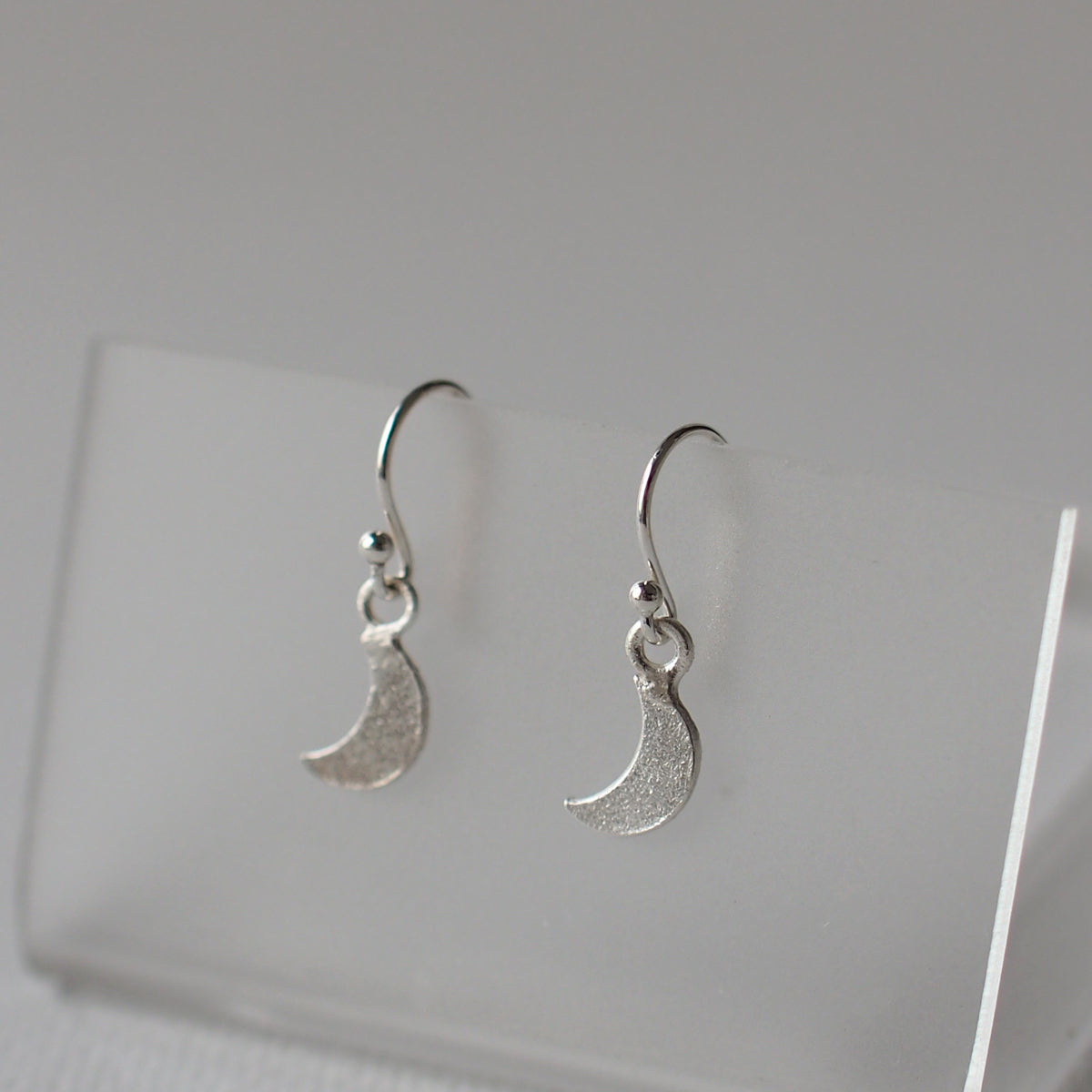 CRESCENT Handmade Silver Hook Earrings