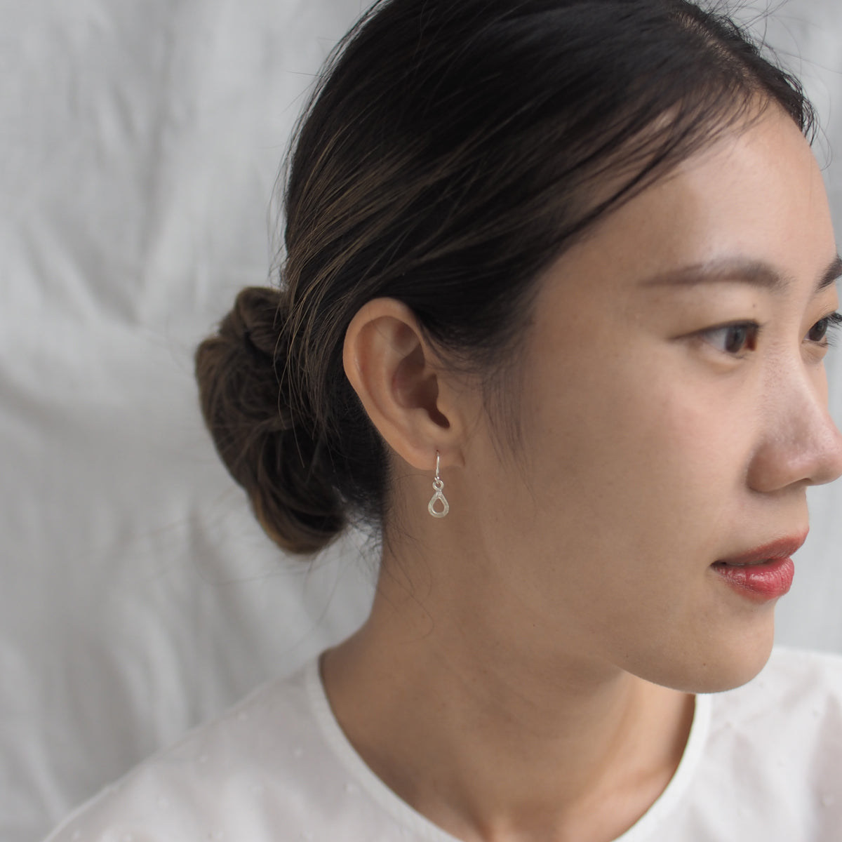DROP Handmade Silver Hook Earrings