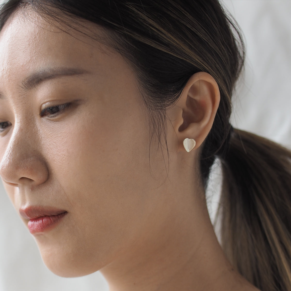 HEART LEAF Handmade Silver Earrings