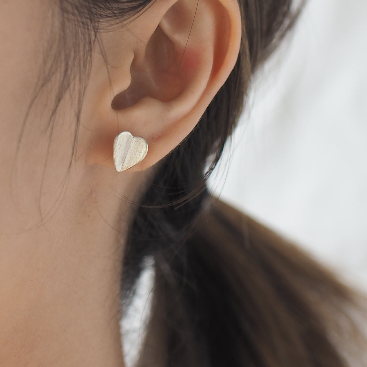 HEART LEAF Handmade Silver Earrings