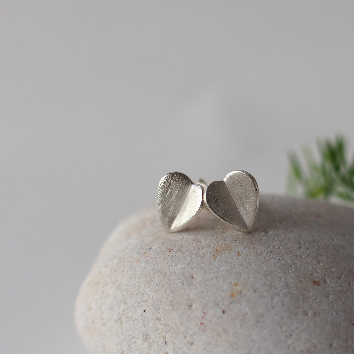 HEART LEAF Handmade Silver Earrings