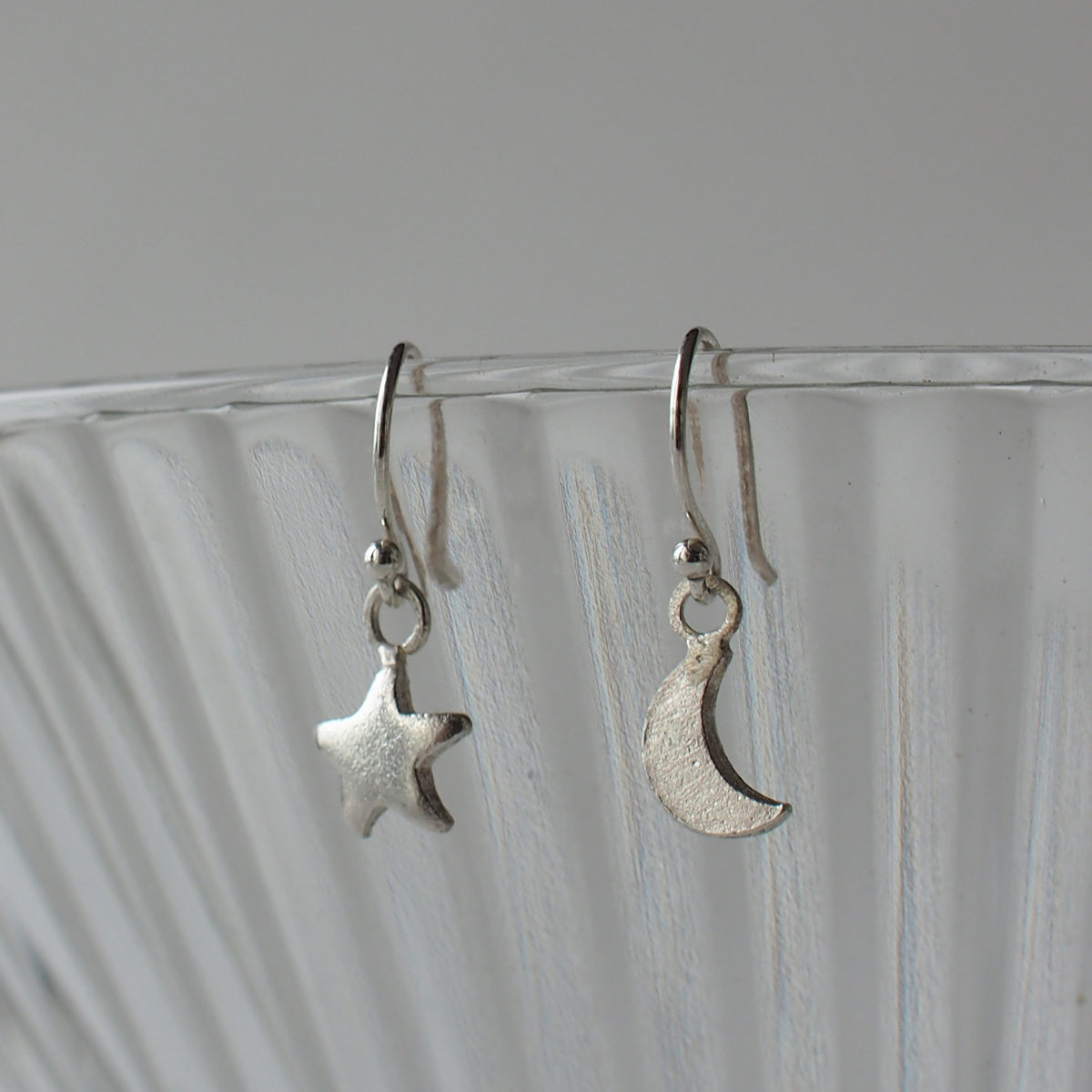 NIGHT Handmade Silver Hook Earrings