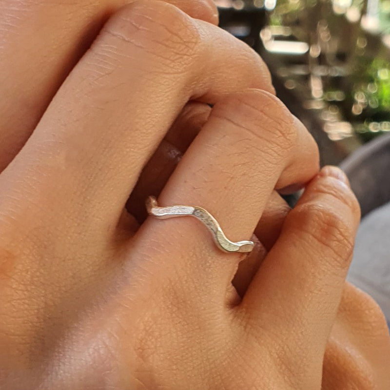 SHINY RIVER Handmade Silver Ring