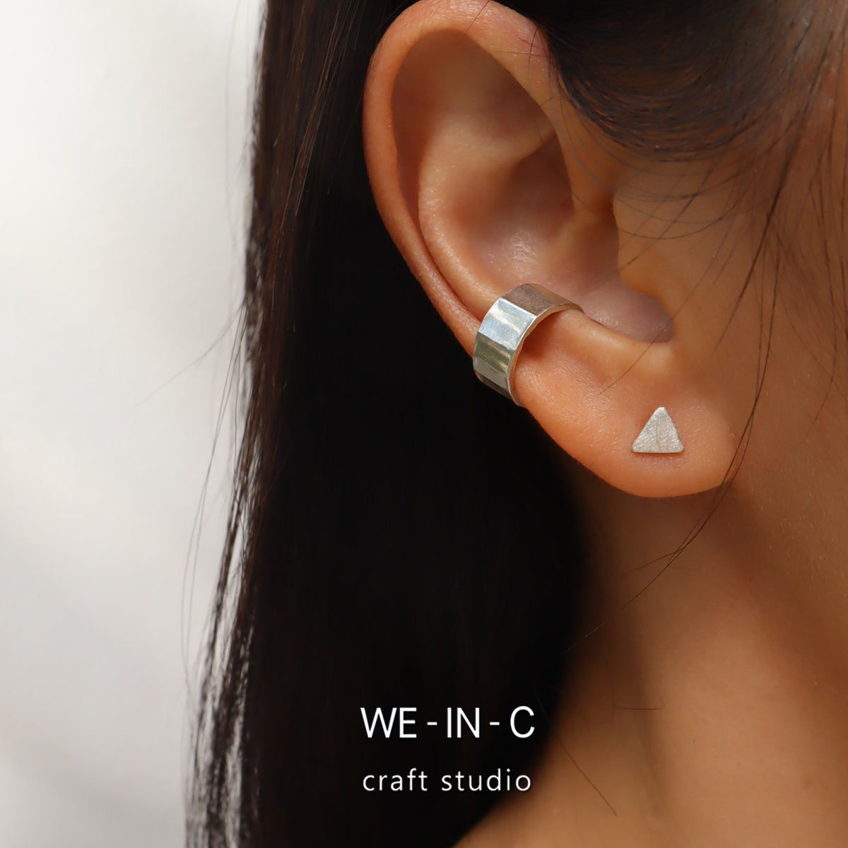 SHINY LAKE (L2) Handmade Silver Ear Cuff