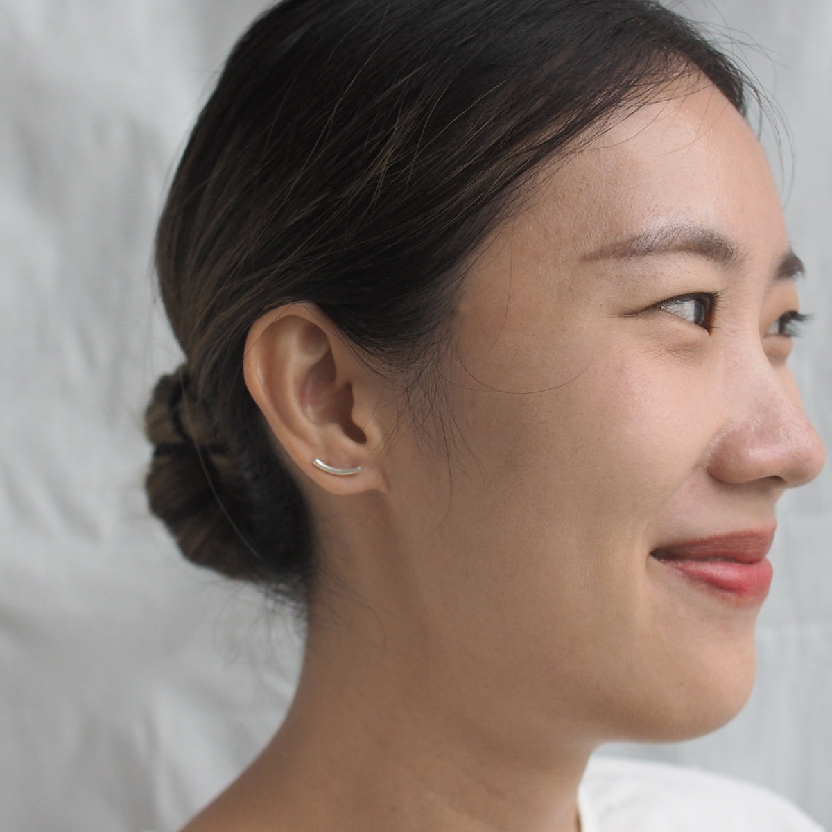 SMILE Handmade Silver Climber Earrings