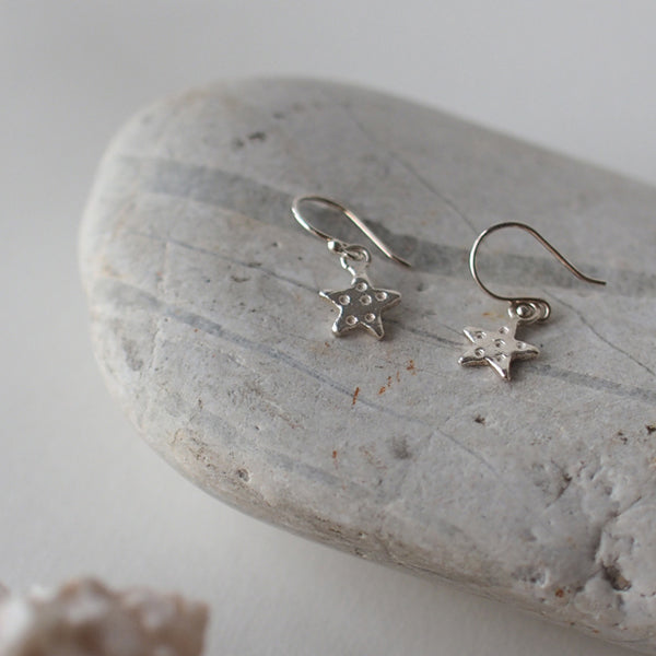 STARFISH Handmade Silver Hook Earrings