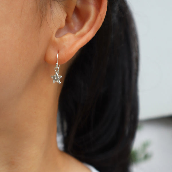 STARFISH Handmade Silver Hook Earrings