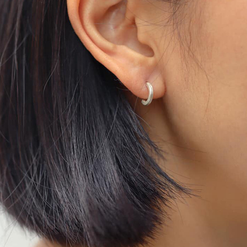 TINY C Handmade Silver Earrings