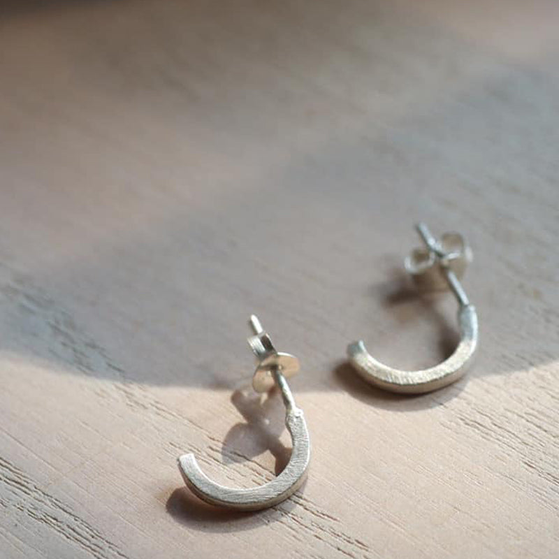 TINY C Handmade Silver Earrings