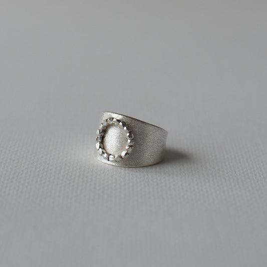 FLORAL CROWN Handmade Silver Ring