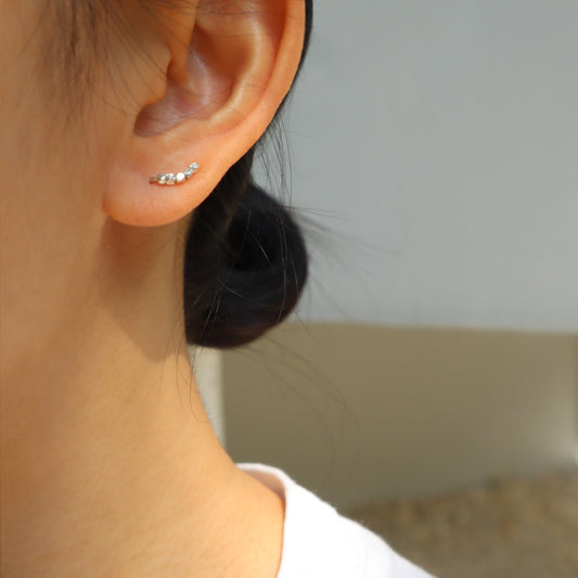 HILLS (S) Handmade Silver Climber Earrings