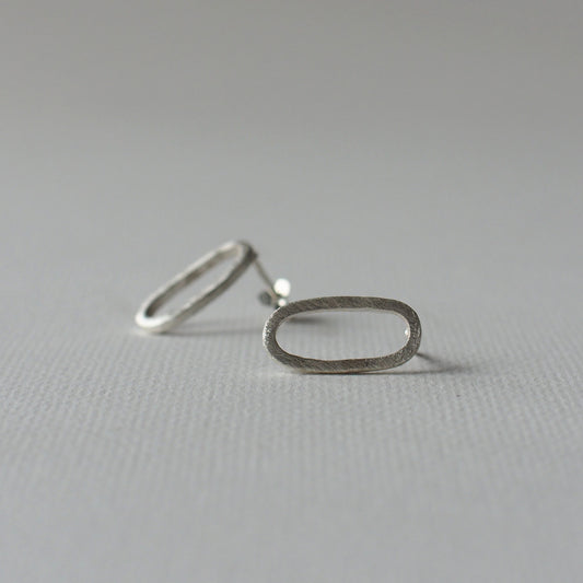 OVAL Handmade Silver Earrings