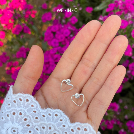 HEART Handmade Silver Earrings