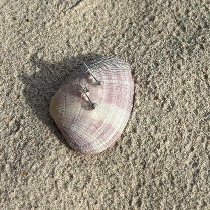 MINI PEBBLE handmade silver earrings