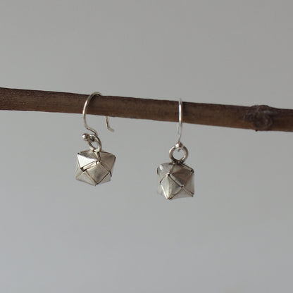 BASKET Handmade Silver Hook Earrings