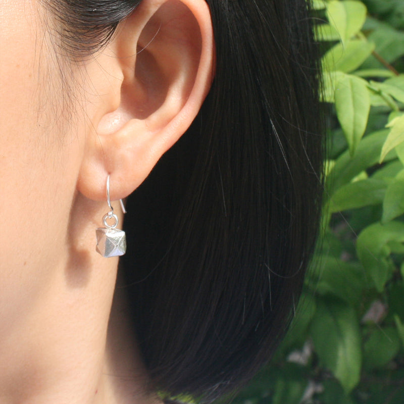 BASKET Handmade Silver Hook Earrings
