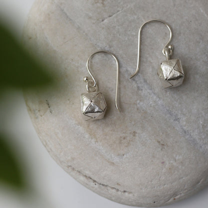 BASKET Handmade Silver Hook Earrings