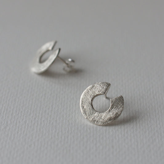 C Handmade Silver Earrings