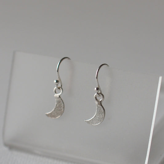 CRESCENT Handmade Silver Hook Earrings