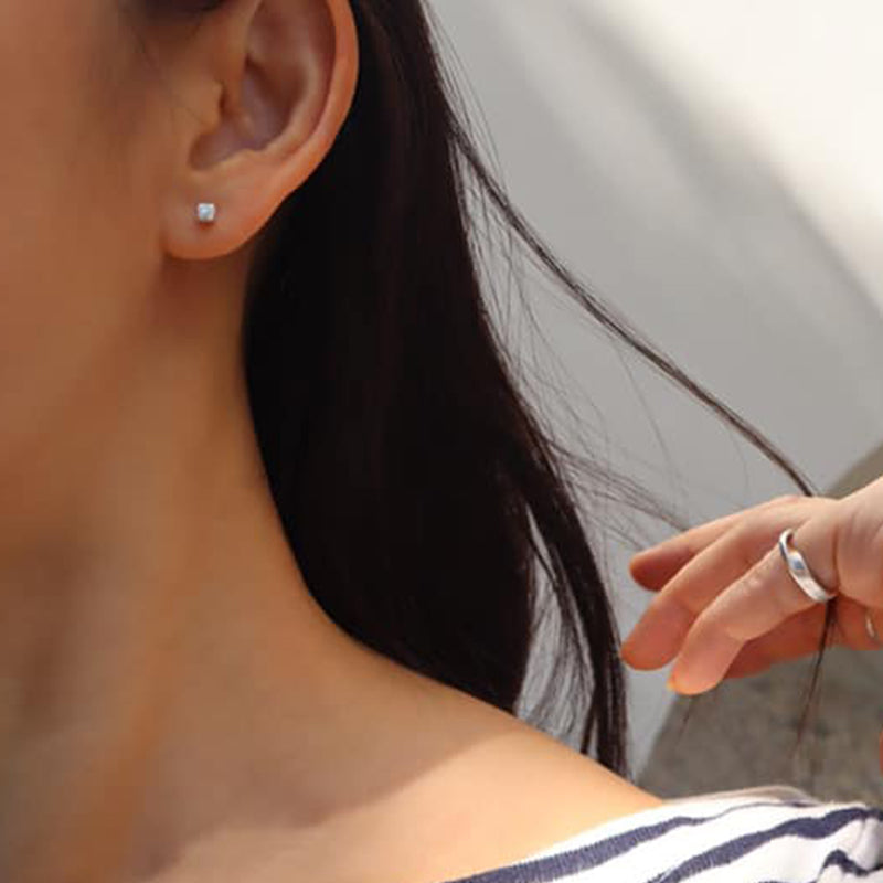 CUBE Handmade Silver Earrings
