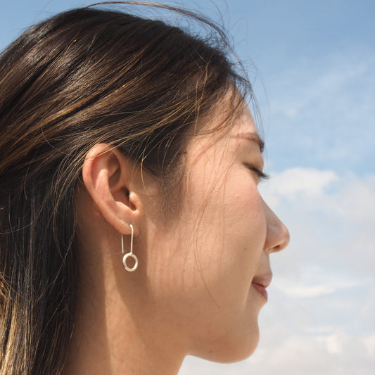 SUN Handmade Silver Hook Earrings