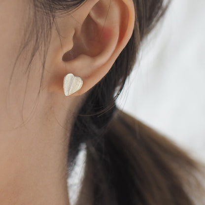 HEART LEAF Handmade Silver Earrings