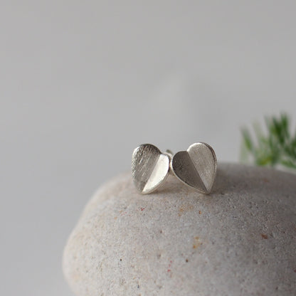 HEART LEAF Handmade Silver Earrings