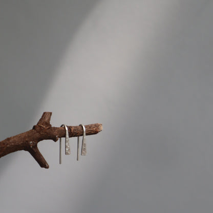MINI CORAL handmade silver earrings