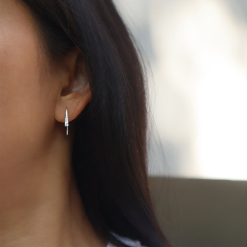 MINI CORAL handmade silver earrings