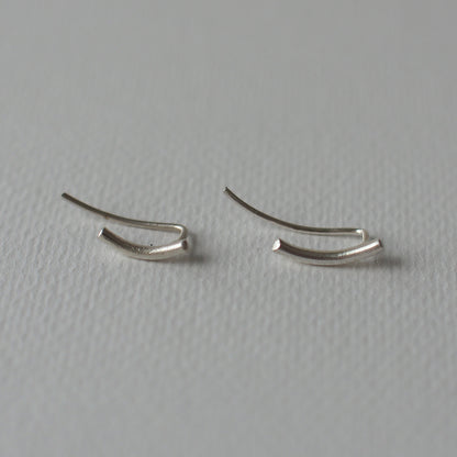 SMILE  Handmade Silver Climber Earrings