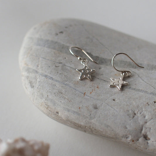 STARFISH Handmade Silver Hook Earrings