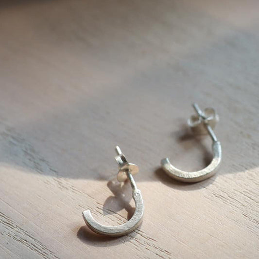TINY C Handmade Silver Earrings